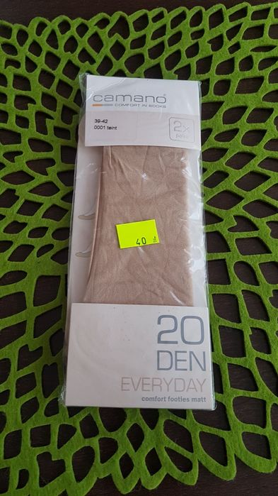 Skarpetki stopki rajstopowe damskie Camano 20 Den Everyday 2pak 39 - 4