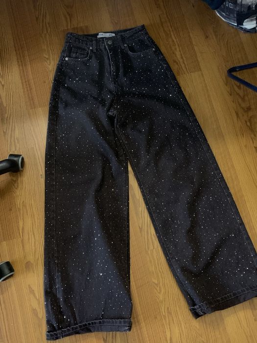 Джинси зі стразами з обох сторін