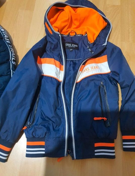 2 kurtki dziecięce, Mountain Trails, Cars Jeans, wodoszczelne