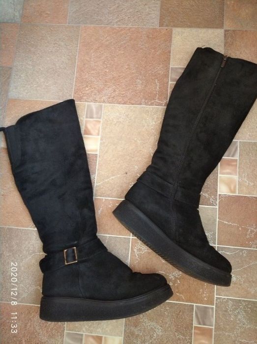 Сапожки замшевые еврозима, размер 37