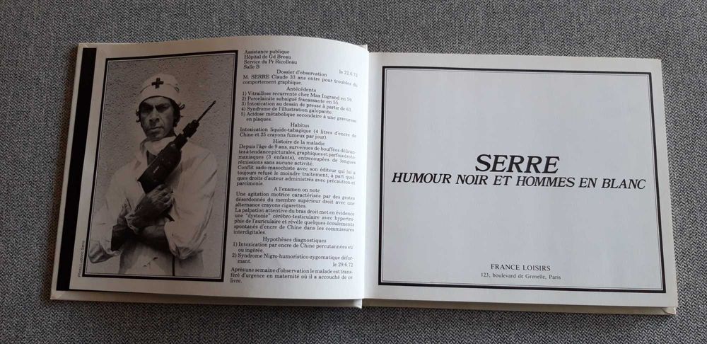 BD album duplo em francês "Rechute" e "Humour noir et hommes en blanc"