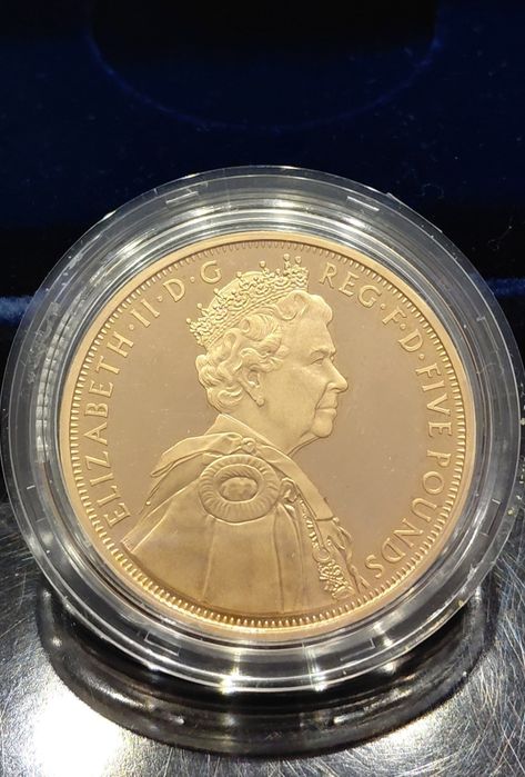 Moeda ouro 5 £ Libras Diamond Jubilee 2012