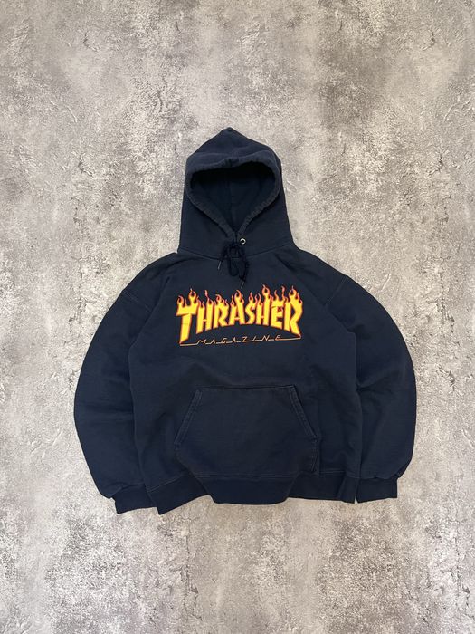 Темно-Синє Оверсайз Худі від Thrasher