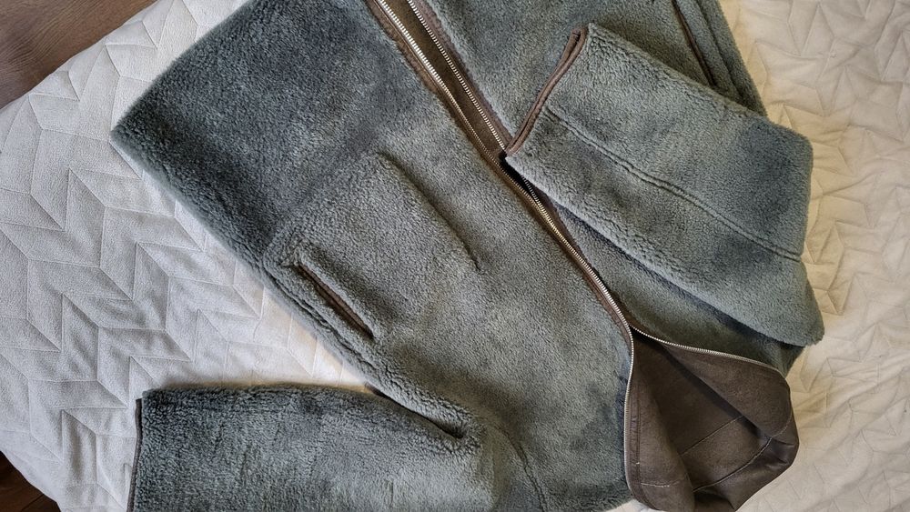 Mango двостороння дублянка- шубка С-М