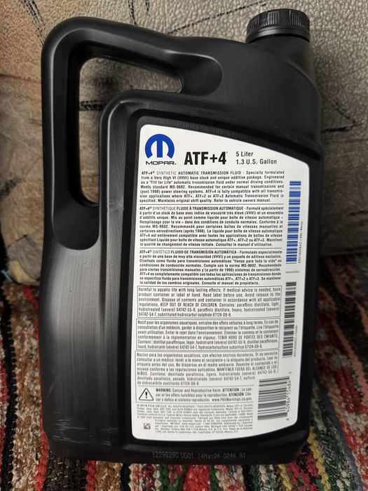 Масло Mopar 5w20, 5w30, 0w20, 75w85, ATF, олива