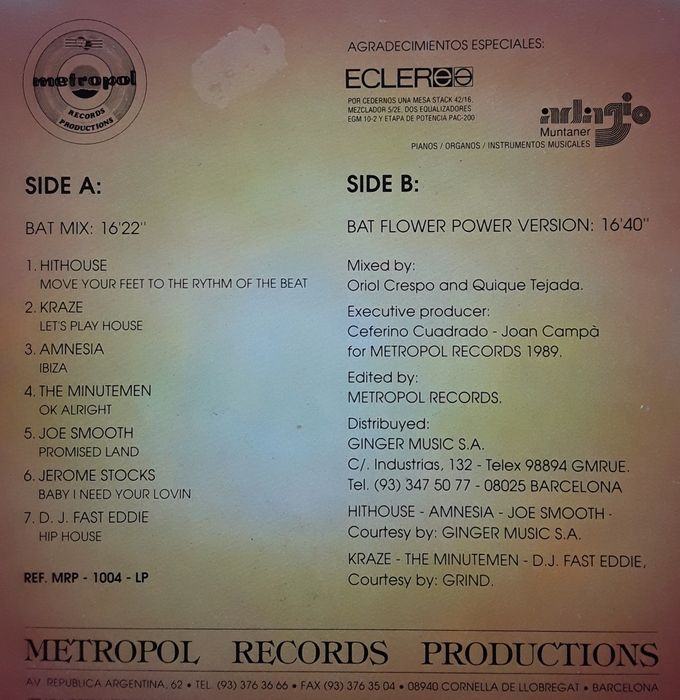 Disco LP em vinil BAT MIX (vários) - Metropol