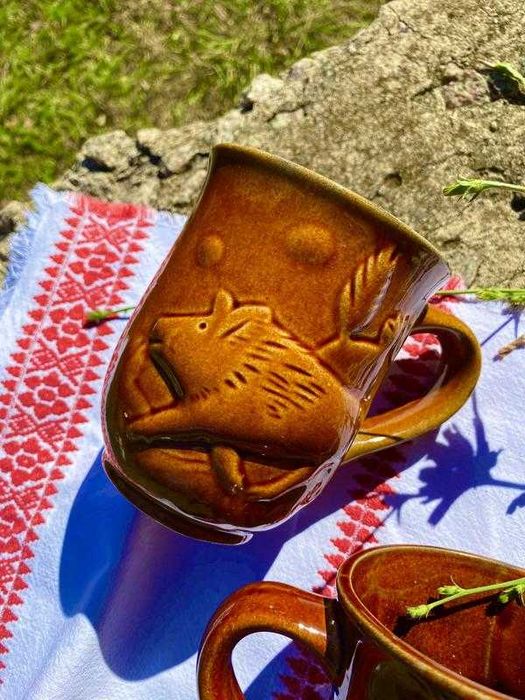 Вінтаж! келихи керамічні Буди полювання кабан охота кружки пивные
