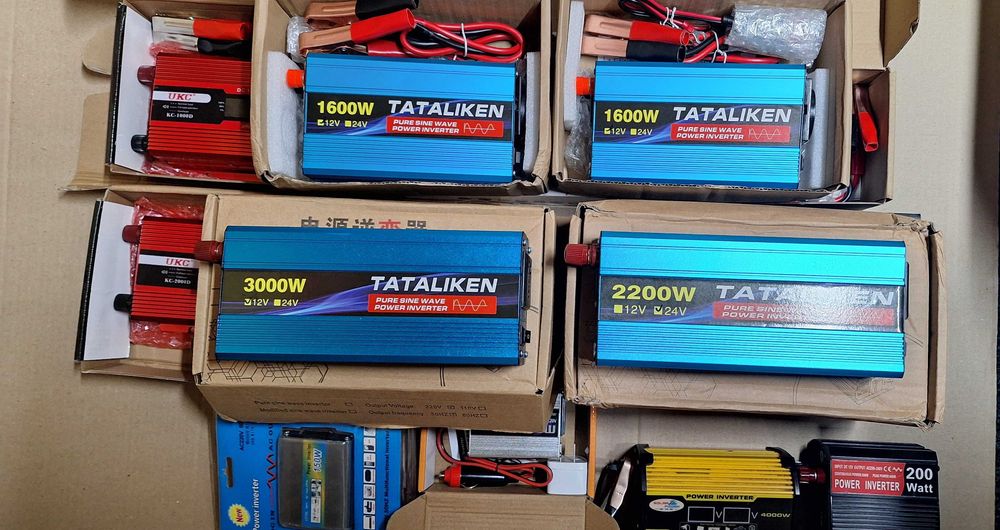 Топ Инверторы 12В-24В-220В-1000W-3000W (чистый синус)