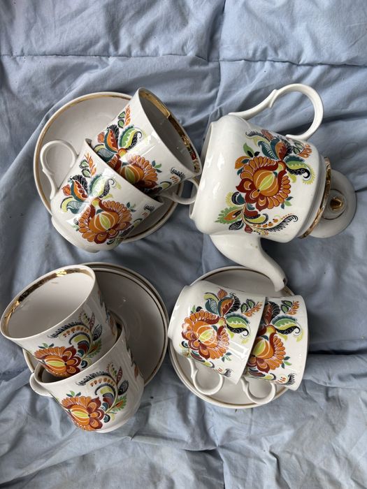 Сервізи різні чайний посуд ссср набір аерографія сервиз посуда