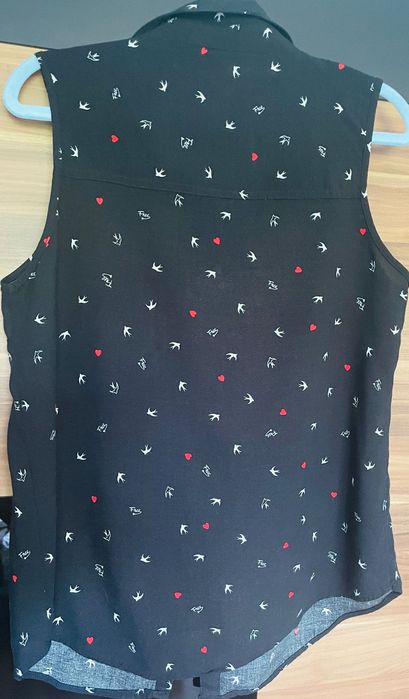 Czarna koszulowa bluzka