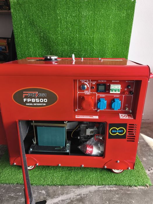 Gerador a gasóleo 6.5kW nominal 8.5 kW potência máxima monofásico e trifásico voltímetro digital