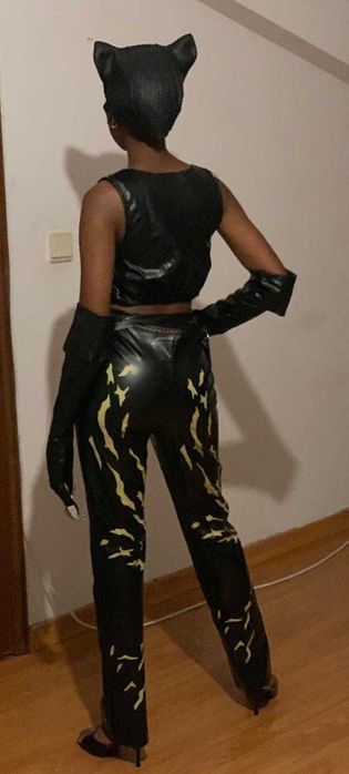 Fantasia de CatWomen Halloween/Carnaval