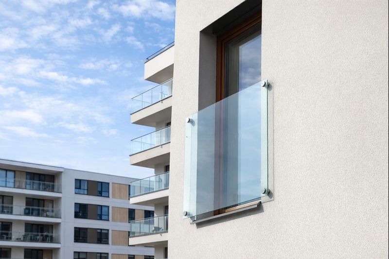 Balkon Francuski Szklany ESG VSG Gotowy Zestaw