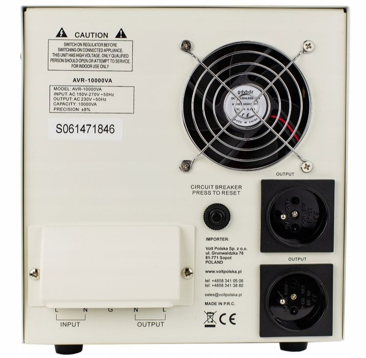 Стабілізатор напруги  AVR 10000VA VOLT POLSKA