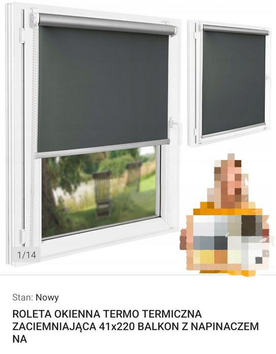 Roleta termo 41x220 - 2 sztuki