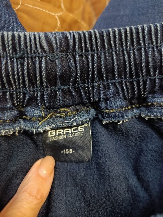Стильні теплі штани джогери на флісі  .джинси.158.JEANS.фліс.флісові