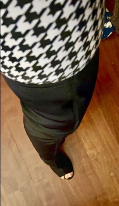 Bota cano alto open tow da H&M