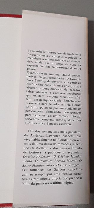 Livro: O Caso de Lucy Bending, de Lawrence Sanders