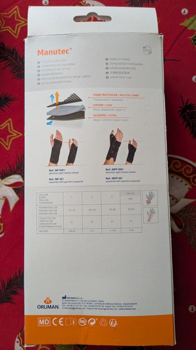 Órtese semi-rígido Manutec