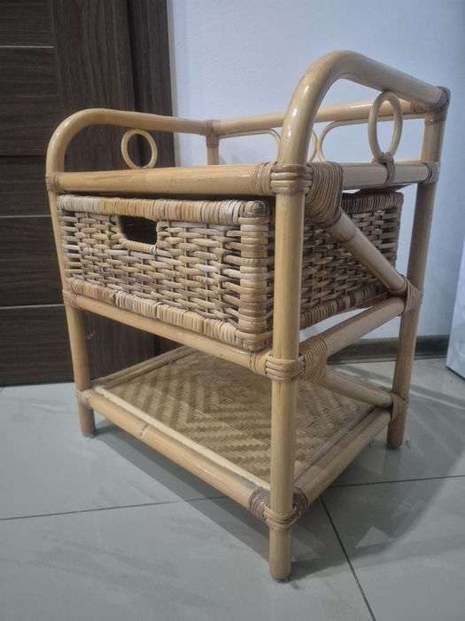 Szafka wiklinowa z szuflada