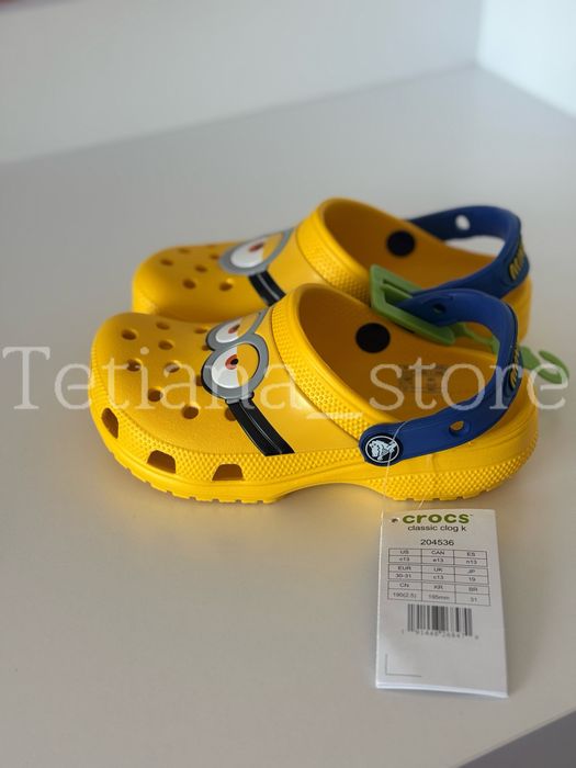 Crocs Classic I AM Minions крокси для хлопчика жовті міньйони нікчемний я C8 C9 C10 C11 C12 C13 J1 J2 J3