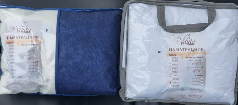 Наматрацники VILUTA. Антівода, мікрофібра та бавовна.