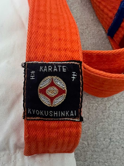 Pomarańczowe pasy karate, długość 260 cm i  190 cm
