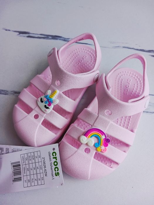 C8(24-25) ,C9(25-26) С10(26-27)   Босоніжки, сандалі CROCS з  Джибітсами