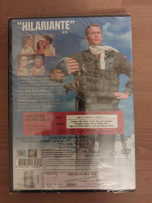 DVD NOVO e SELADO - " Ases Pelos Ares " 1991