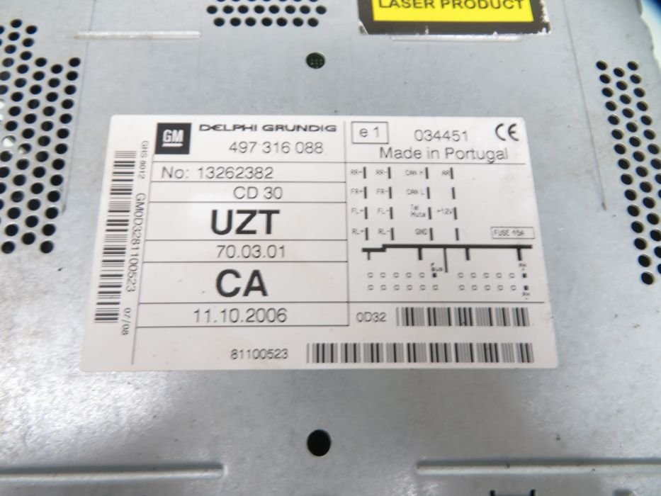 Radio Cd30 Opel Astra III H