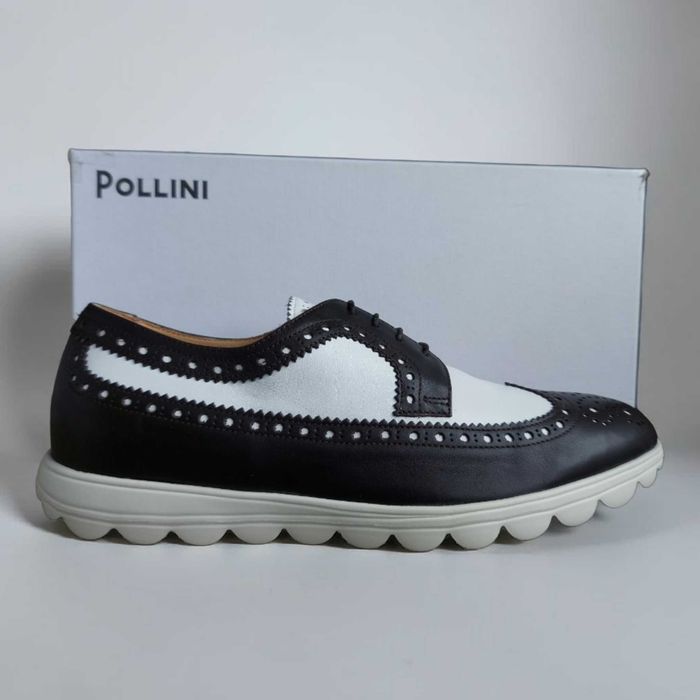 Скидка!!! Оригинал! туфли броги 42р. Pollini Италия