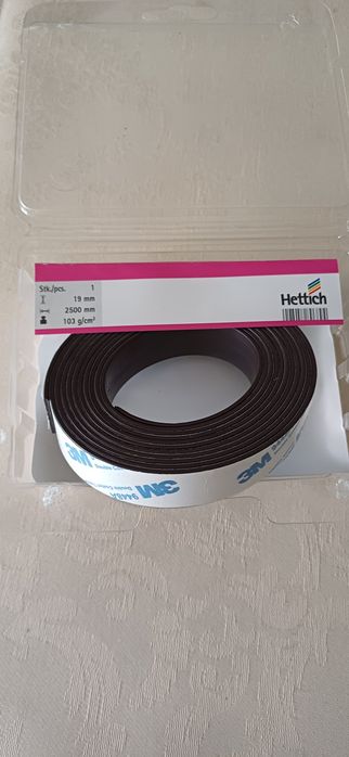 Cinta magnetica adesiva Hettich -2,5mt compr x 19mm larg