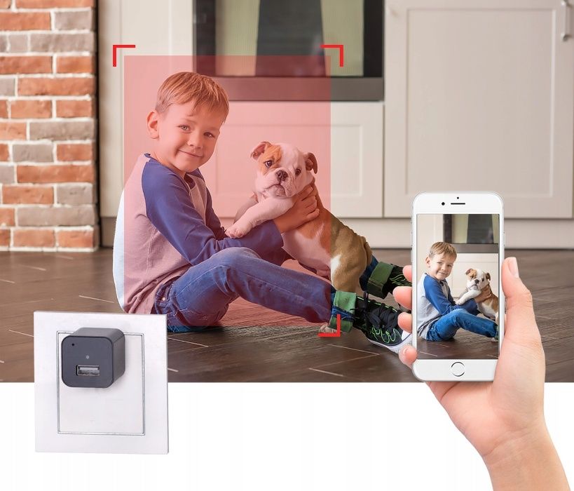 Kamera w zasilaczu - WiFi ŁADOWARKA USB ukryta na żywo MC45W