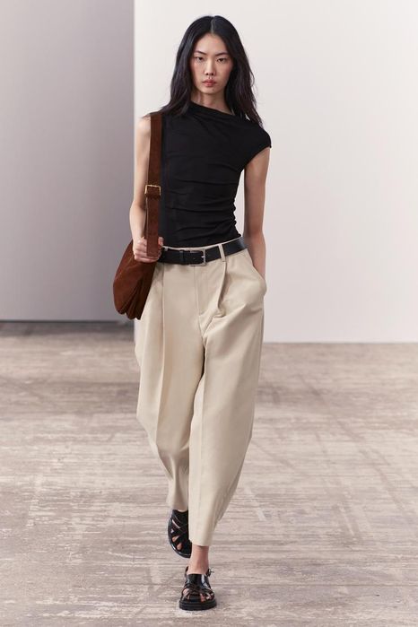 Широкі брюки Cos 40L, ХЛ, котонові банани Massimo Dutti Л'ХЛ
