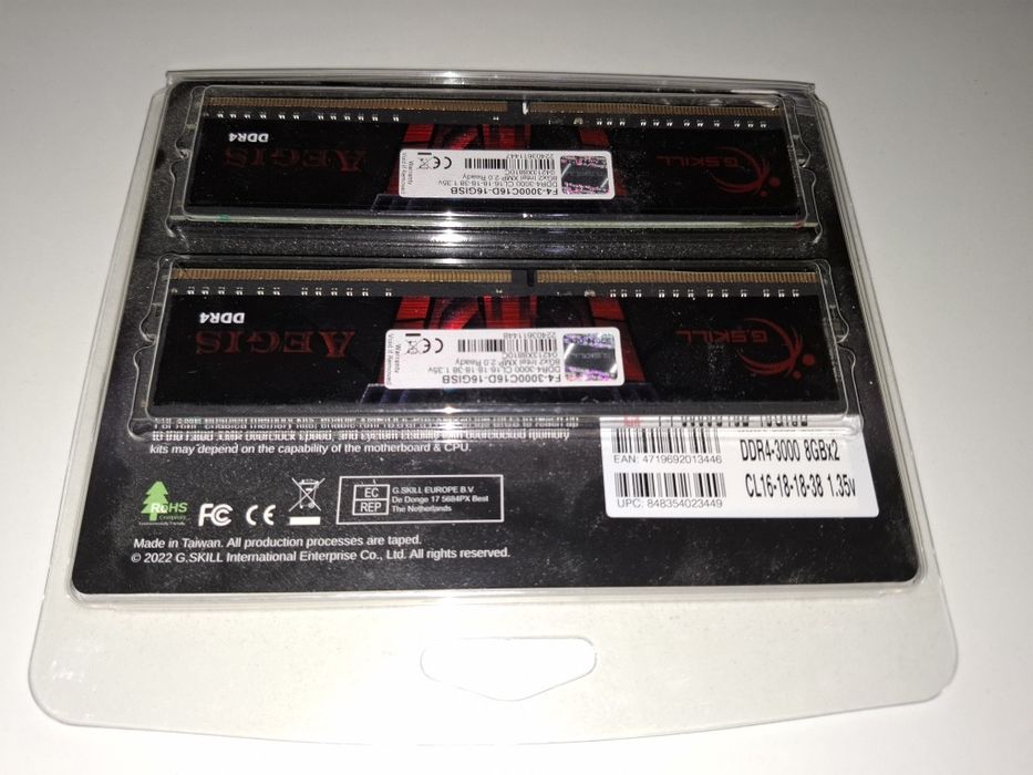 G Skill Aegis DDR4 2x8GB 16GB 3000MHz [NOWE]