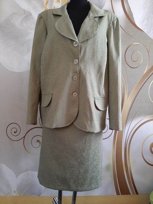 Kostium komplet pistacjowy 52