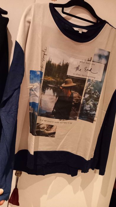 Camisola de meia estação, azul marinho c estampado à fr, S - Tiffosi