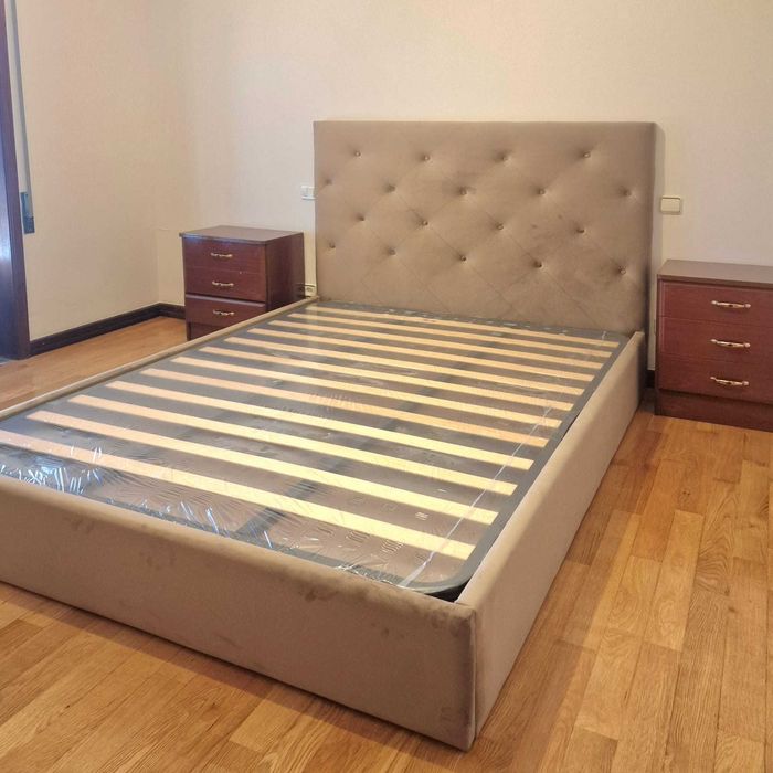 Premium Upholstered Double Beds, 190x140 cm, Including Bed Base, €199!!64564411564929122