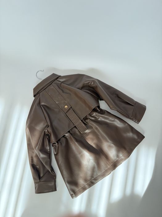 Тренч. Курточка. Подовжена курточка еко шкіра.