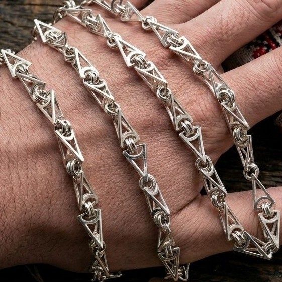 Срібний ланцюжок  40г "Рокко-Барокко" 925 | Масивний виріб 925 проби | Ланцюг, цепь серебро, литий виріб | Подарунок чоловіку InSilver