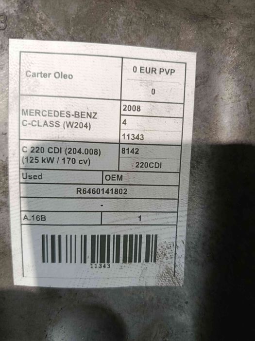 Carter MERCEDES-BENZ Classe C (W204)