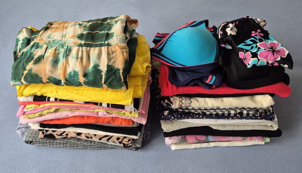 Ubrania, odzież damska - zestaw, paczka, komplet - 32 szt. odzieży