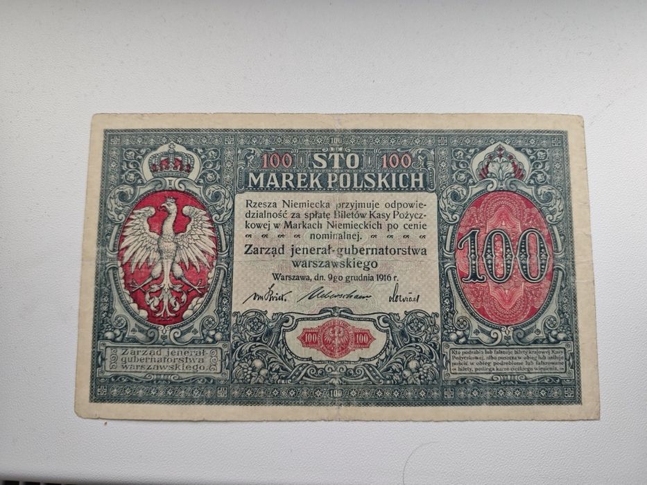 100 Marek Polskich 1916 Jenerał nie 1918 Stan 3