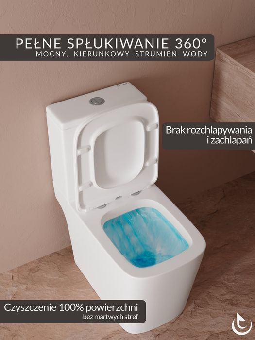Compact wc  Nowy! 20 lat gwarancji. system warszawski, odpływ pionowy pionowy