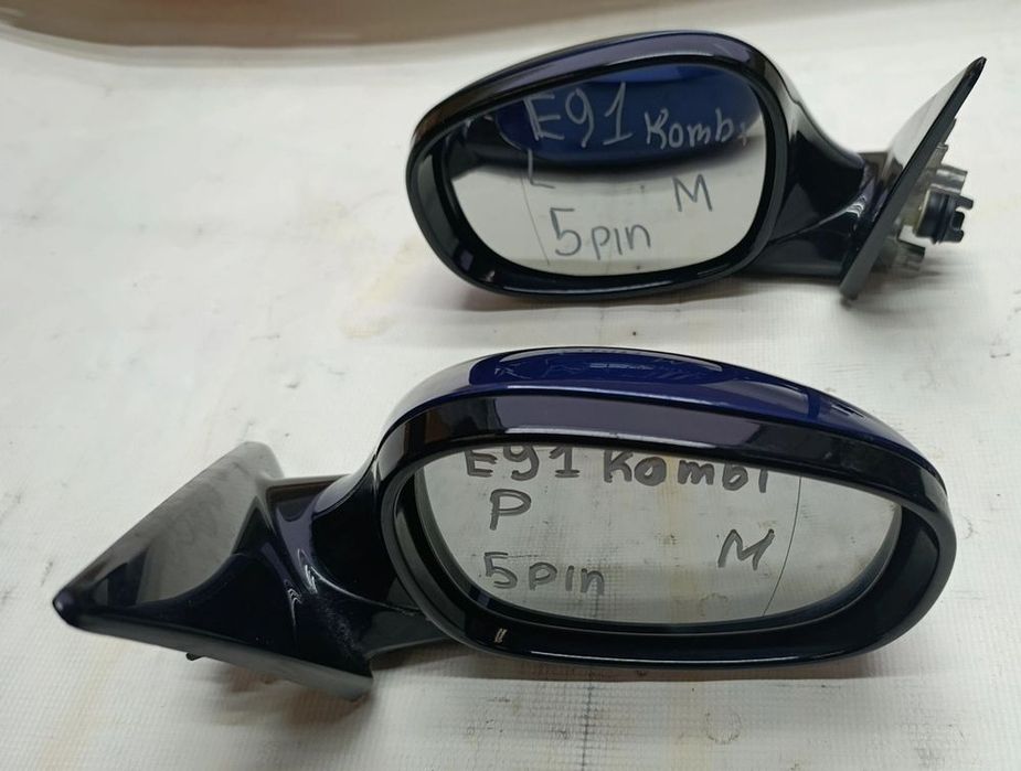 bmw e91 lusterko eu 5pin m pakiet lift kolor le mans blau metalli