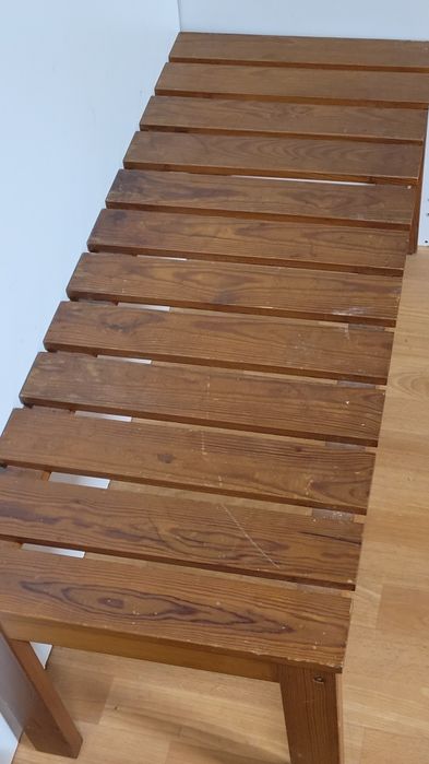Ławka drewniana szczebelkowa siedzisko taboret
