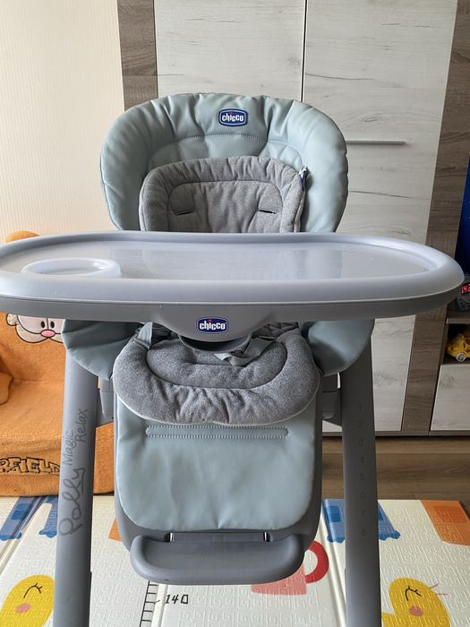 Стільчик для годування Chicco Polly Magic Relax, графітово-сірий