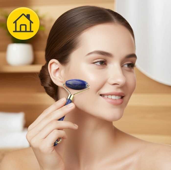 Roller do twarzy Gua Sha z naturalnego lazurytu 4Fizjo !!!
