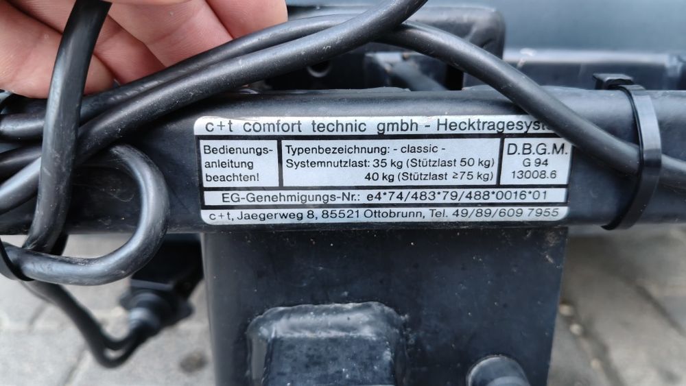 Bagażnik rowerowy na hak na 2 rowery – C+T (z funkcją odchylania)