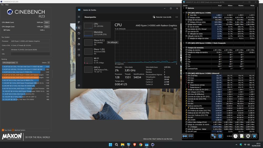PC Ryzen 3 4300G | 16GB DDR4 | NVMe 256GB